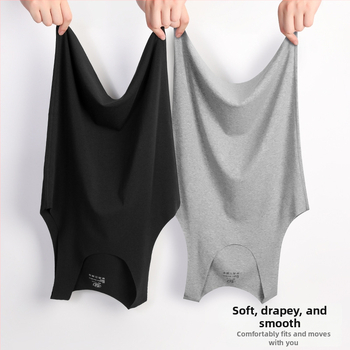 Ανδρικό τοπ από Modal και βαμβάκι, στρογγυλός λαιμός, ελαφριά χαλαρή εφαρμογή, 141–160 g/m², 45% modal, 45% cotton, 10% spandex, για καλοκαίρι/άνοιξη/φθινόπωρο