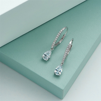 Naušnice od bakra, elektroplatirane, kapkovitog oblika, ZZLTD