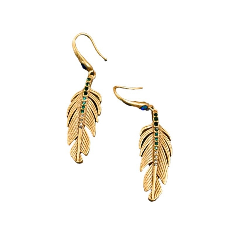 Naušnice - legura, elektroplatirano, retro stil, zimska kolekcija 2024