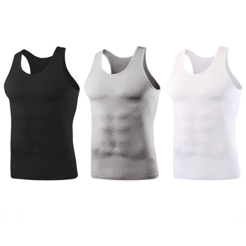 Ανδρικό αμάνικο τοπ - αναπνεύσιμο, εφαρμοστό, Πολυεστέρας 90-95%, στρογγυλή λαιμόκοψη, Καλοκαίρι 2024