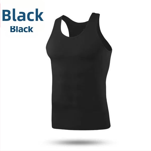 Ανδρικό αμάνικο τοπ - αναπνεύσιμο, εφαρμοστό, Πολυεστέρας 90-95%, στρογγυλή λαιμόκοψη, Καλοκαίρι 2024