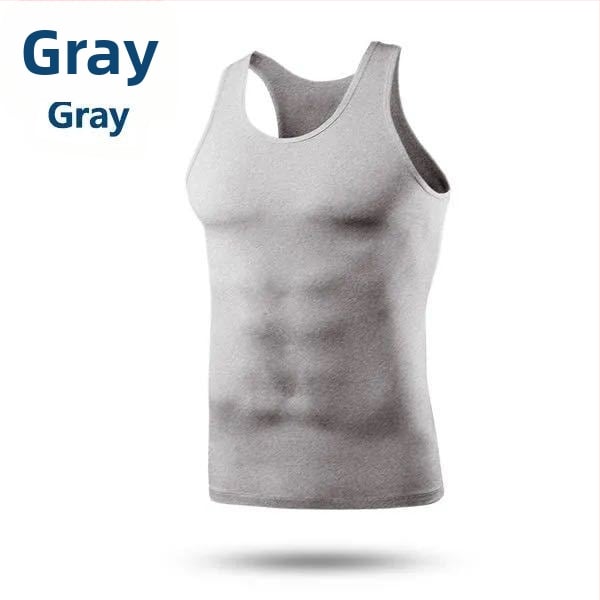 Ανδρικό αμάνικο τοπ - αναπνεύσιμο, εφαρμοστό, Πολυεστέρας 90-95%, στρογγυλή λαιμόκοψη, Καλοκαίρι 2024