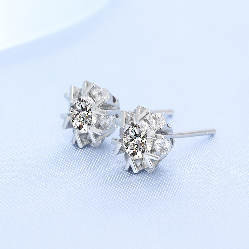 Bakrene naušnice s elektroplatinskim premazom, japansko-korejski stil, svježi i slatki dizajn; kategorija: naušnice