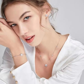 Naušnice od bakra s cirkonima, geometrijski dizajn, Huiyi branda, stil Japan i Koreja, za žene