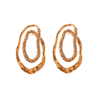 Naušnice - geometrijski dizajn, legura, elektroplatirano, čelične igle