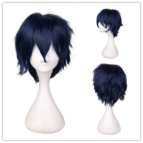Cosplay perika, model ZK-H029, vlakna otporna na temperaturu, kratka kovrčava frizura s kosim šiškama, može se bojiti