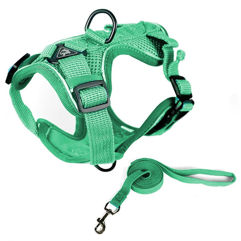 Macska mellkasi hám pórázzal, anti-kioldás, kültéri sétákhoz, fényvisszaverő