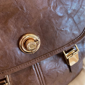 Női PU válltáska retro stílusban, vászon bélés, rejtett cipzáras zseb, 2025 nyár