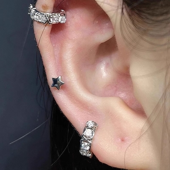 Ženske naušnice s vijčanim zatvaračem, 99% srebro, jednostavan stil, proljeće 2025