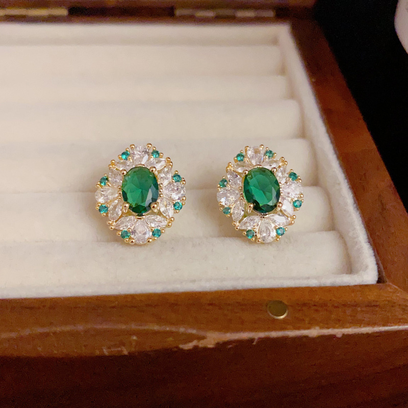 Réz fülbevaló valós aranyozással, Korean Dupin márka, geometriai dizájn, Yiwu eredet