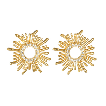 Chenxi Ékszerek Rozsdamentes acél geometriai formájú fülbevalók, magas minőségű, uniszex, elektroplakált felület