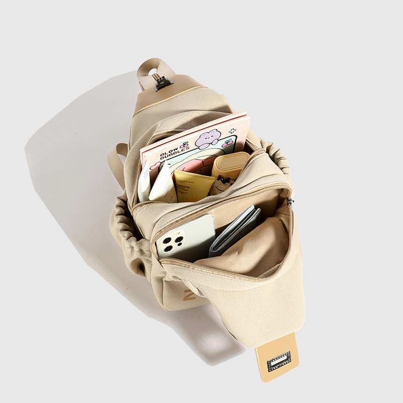 Ženski ruksak s crossbody dizajnom, velika kapaciteta, gradski minimalistički stil (Oxford platno; kapacitet ispod 20 L)