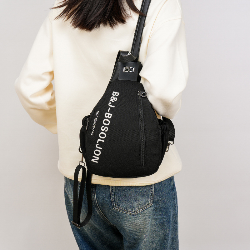 Ženski ruksak s crossbody dizajnom, velika kapaciteta, gradski minimalistički stil (Oxford platno; kapacitet ispod 20 L)