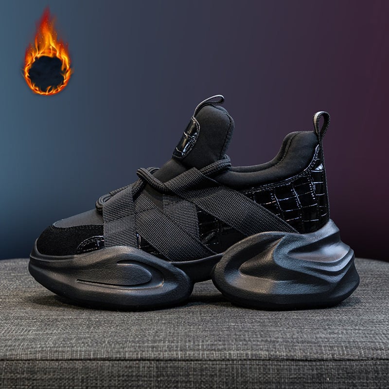 Женски обувки Dad Shoes със вътрешно повдигане, горнище от телешки велур, PU дебела подметка, връзки, височина на тока 6–8 см