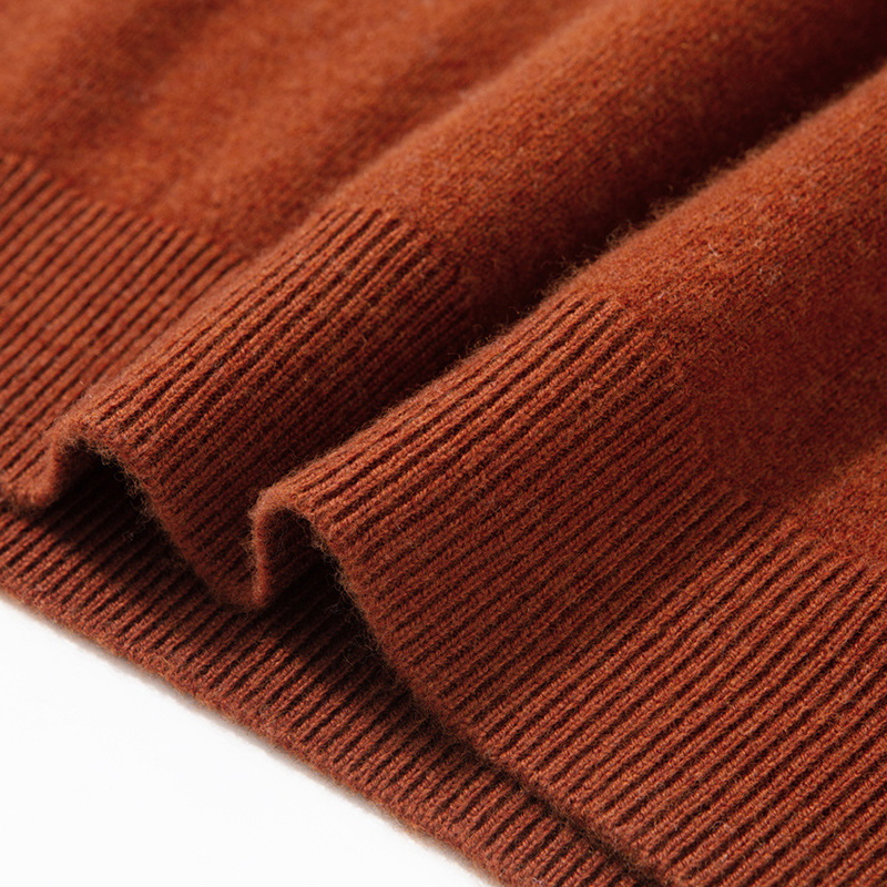 Férfi pulóver, 8% kasmír és 92% gyapjú, imitált két részes megjelenés, vintage stílus, kerek nyakú, jacquard kötés, hosszú ujjú, normál hossz, téli 2025