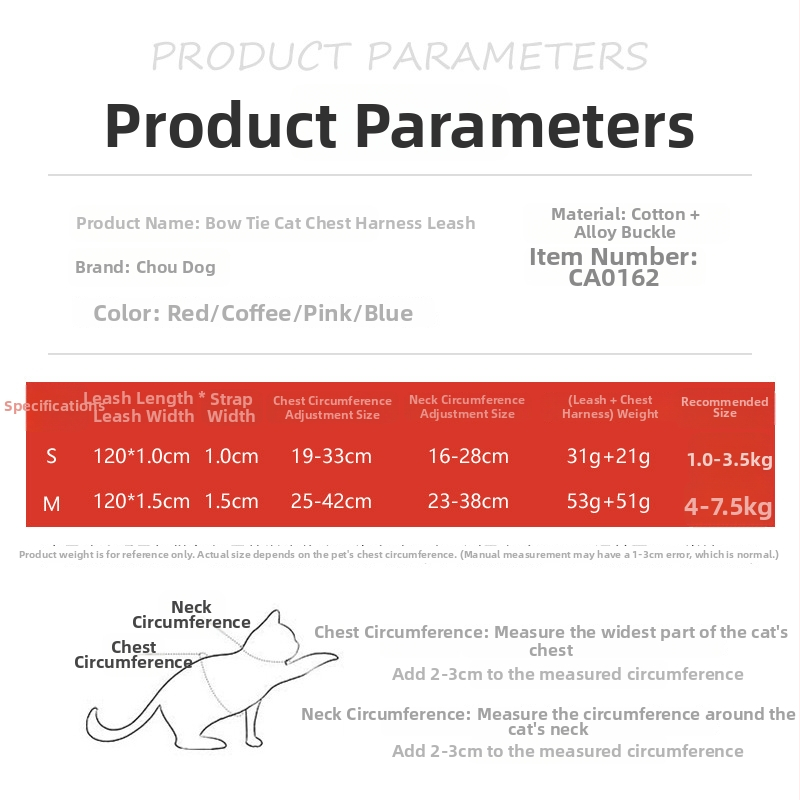 CHOUGOGO mačji vučni kaiš, najlon, neproduživa, I-oblik dizajn