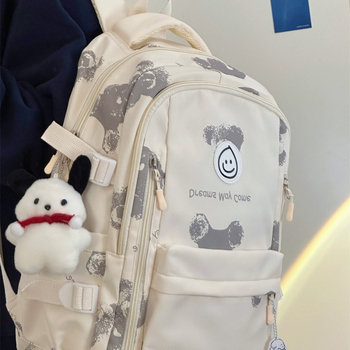 Iskolai hátizsák poliészter, cipzáras nyitás, belső cipzáros zseb, puha háromdimenziós forma, belső réteg