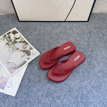 Ženske jelly sandale s debelom platformom, PVC gornji dio, Herringbone uzorak, oblik prstiju Herrickway