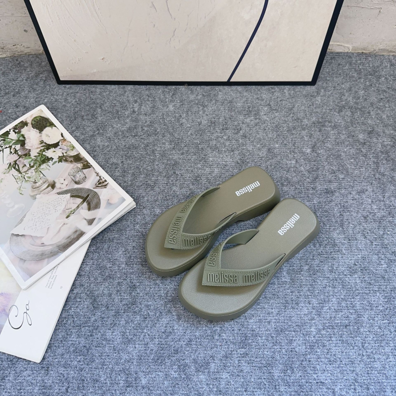 Ženske jelly sandale s debelom platformom, PVC gornji dio, Herringbone uzorak, oblik prstiju Herrickway