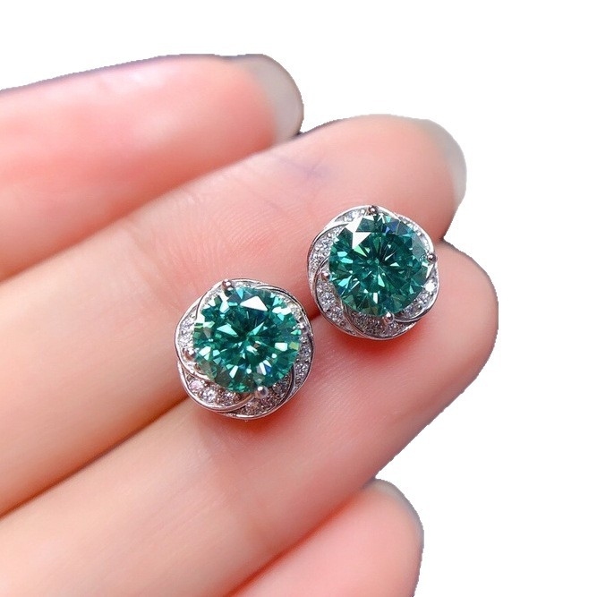 Ženske naušnice od bakra, geometrijski oblik, dijamantna obrada, brend Jiumei