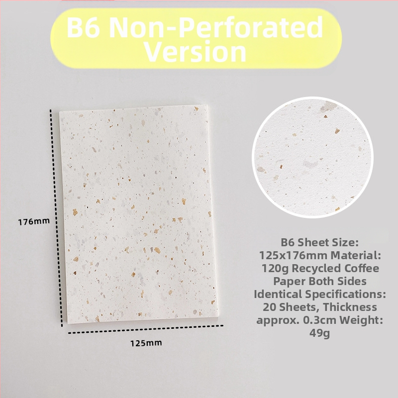 Vnútorná strana pre voľný list – recyklovaný kávový papier; import: Nie; IP povolenie: Nie