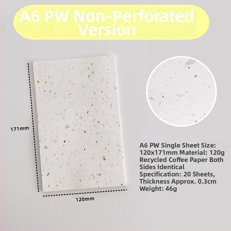 Vnútorná strana pre voľný list – recyklovaný kávový papier; import: Nie; IP povolenie: Nie