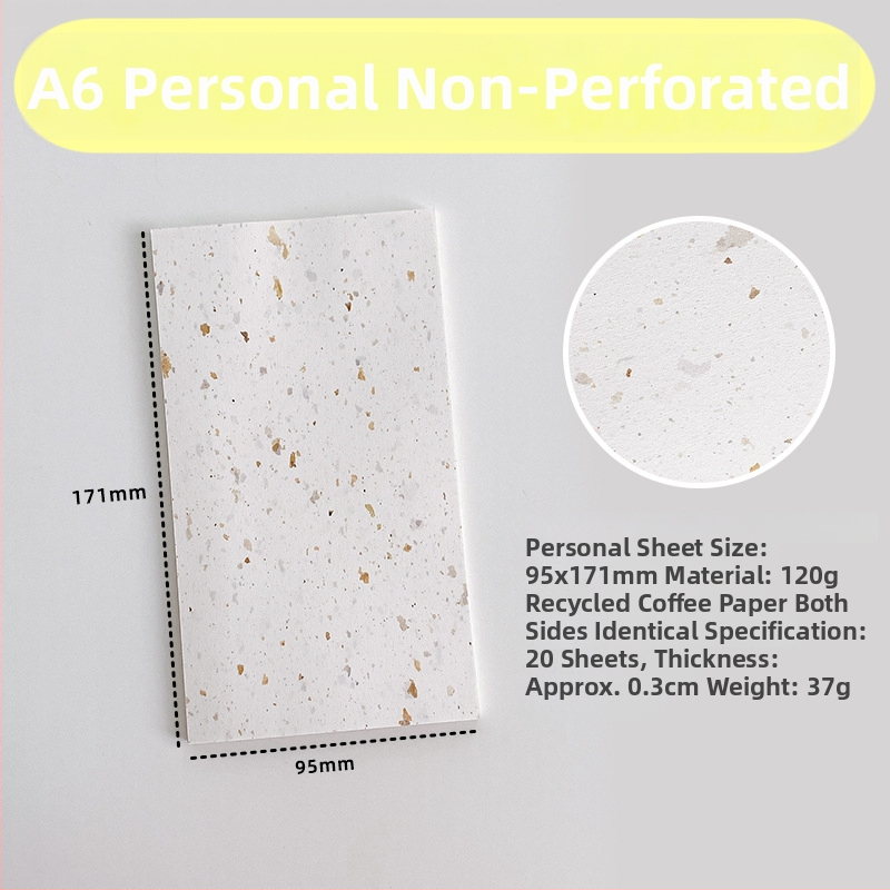 Vnútorná strana pre voľný list – recyklovaný kávový papier; import: Nie; IP povolenie: Nie