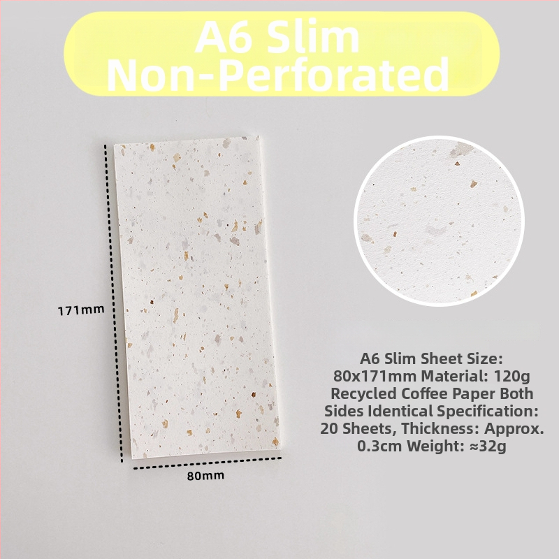 Vnútorná strana pre voľný list – recyklovaný kávový papier; import: Nie; IP povolenie: Nie