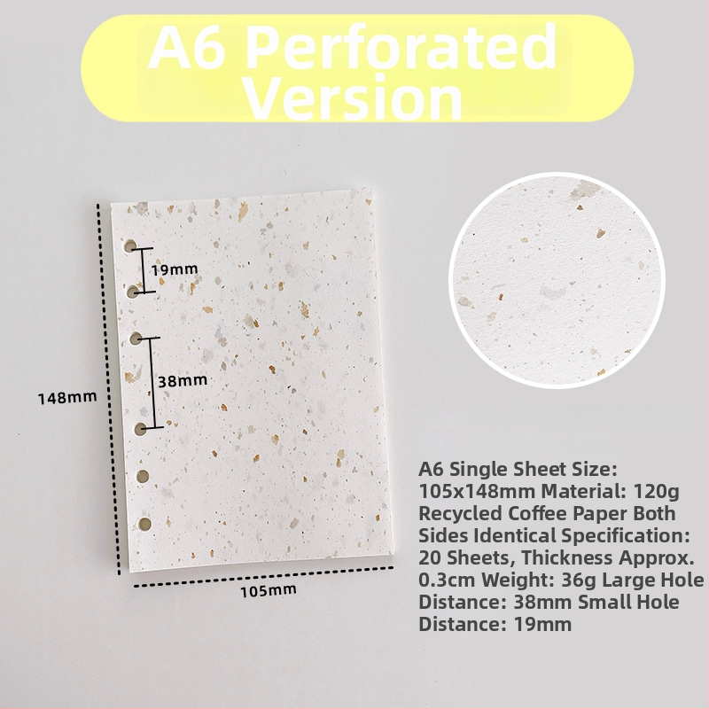 Vnútorná strana pre voľný list – recyklovaný kávový papier; import: Nie; IP povolenie: Nie