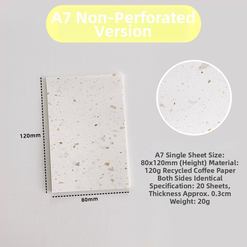 Vnútorná strana pre voľný list – recyklovaný kávový papier; import: Nie; IP povolenie: Nie