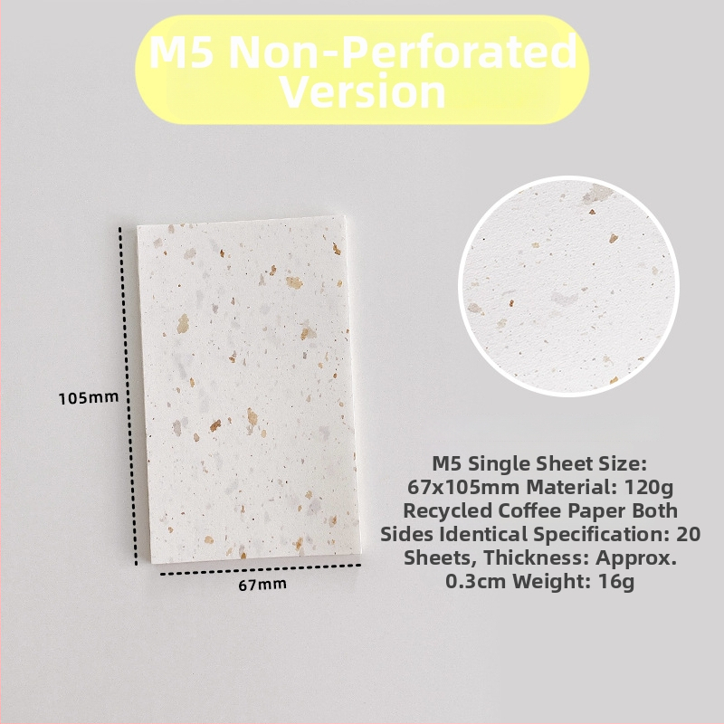 Vnútorná strana pre voľný list – recyklovaný kávový papier; import: Nie; IP povolenie: Nie