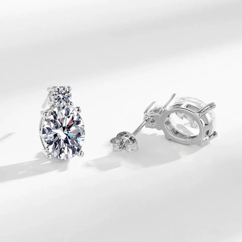 Naušnice u obliku jajeta sa cirkonima, od bakra, elektroplatirane, ženski nakit Youxi Decoration