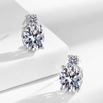 Naušnice u obliku jajeta sa cirkonima, od bakra, elektroplatirane, ženski nakit Youxi Decoration