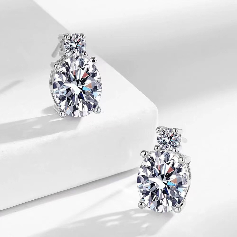 Naušnice u obliku jajeta sa cirkonima, od bakra, elektroplatirane, ženski nakit Youxi Decoration