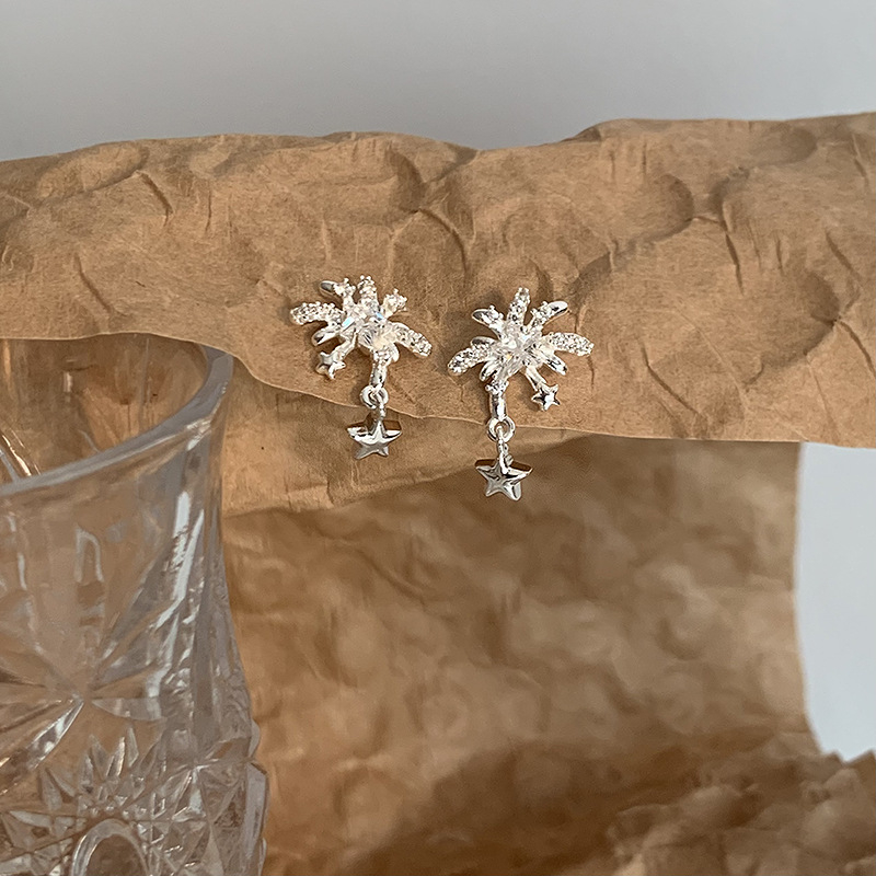 Naušnice s geometrijskim dizajnom kokosovog drveta, bakar pozlaćen i post 925 srebra, materijal 925 srebra, stil osobni trend za žene