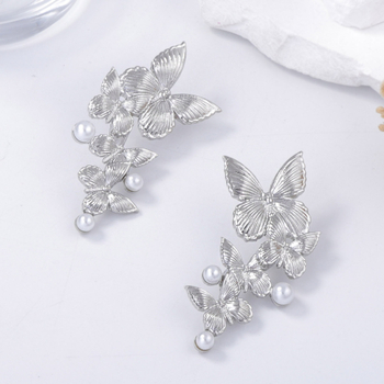 Обeци – форма на пеперуда, цинкова сплав, личностен стил, за жени, пролет 2025