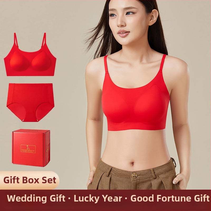 Varrás nélküli női fehérnemű szett menyasszony számára, melltartó egybeépített vállpántokkal, teljes kosár, középső formázott kosár, nylon anyag