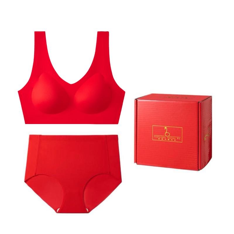 Varrás nélküli női fehérnemű szett menyasszony számára, melltartó egybeépített vállpántokkal, teljes kosár, középső formázott kosár, nylon anyag