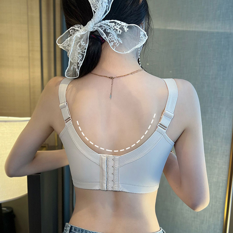 Grudnjak od pamuka s košarom 3/4, srednje oblikovan košar, fiksirane dvostruke naramenice, stražnje zatvaranje s pet redova kukica