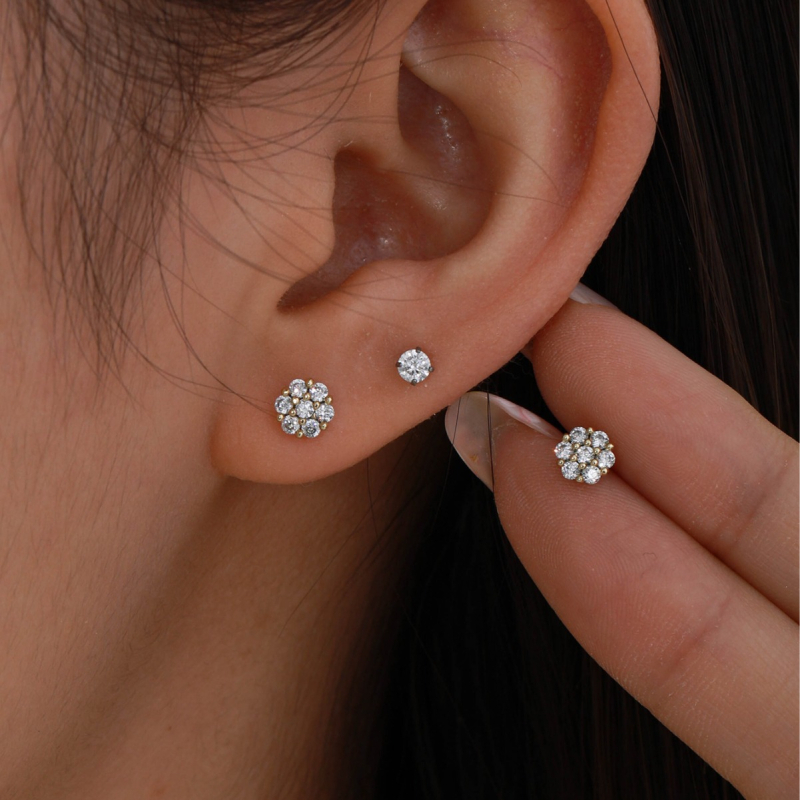 Xuping naušnice s cvjetnim dizajnom – legura, elektroplatiranje, bakrena igla, lagani luksuzni stil, žene (ljeto 2024)