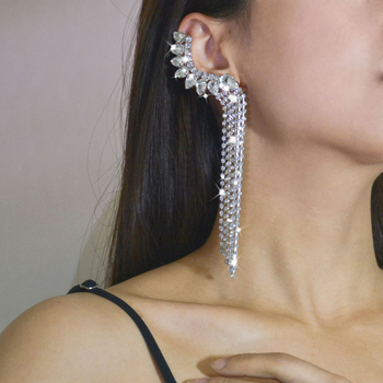 Ženske naušnice s rhinestones, dijamantni premaz, geometrijski dizajn