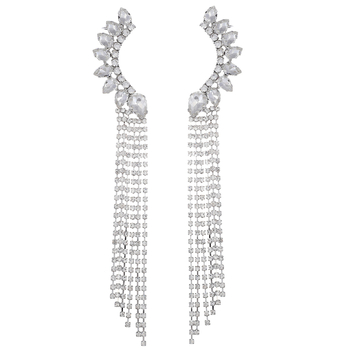 Ženske naušnice s rhinestones, dijamantni premaz, geometrijski dizajn