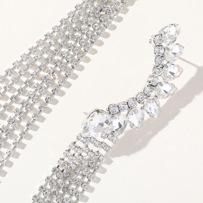 Ženske naušnice s rhinestones, dijamantni premaz, geometrijski dizajn