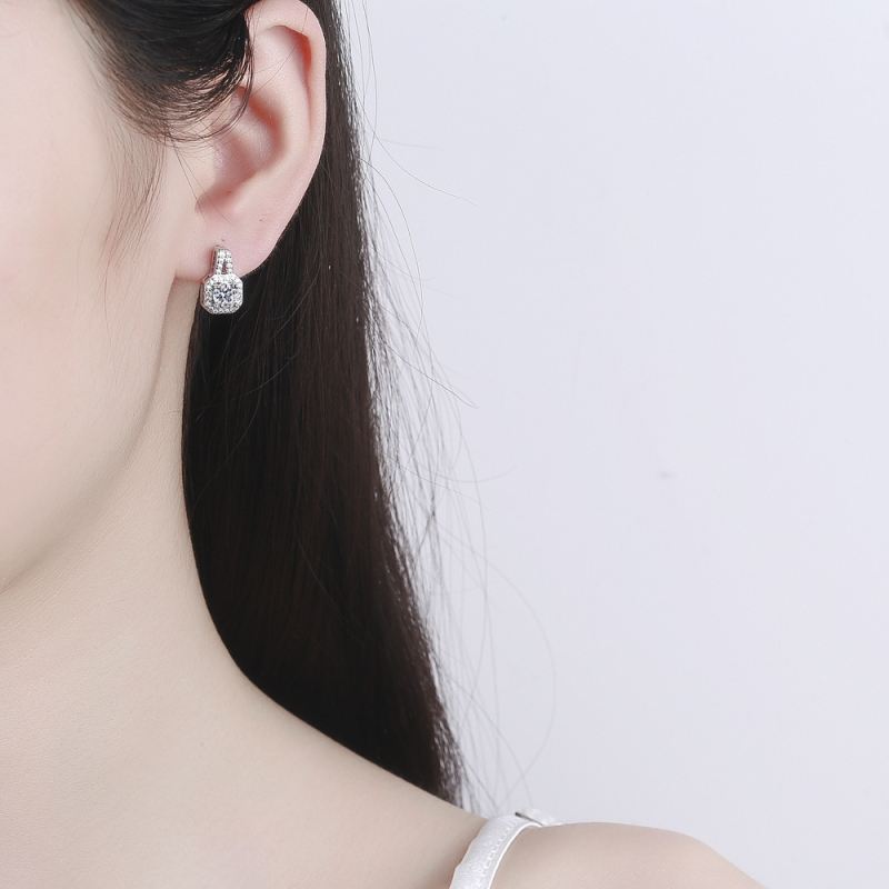 Naušnice – Geometrijski stil, bakar, mikro pavé, Značka Yijiali