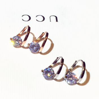 Naušnice | Korejski stil, Legura, Dijamantna obrada, Geometrijski dizajn, Marka Kapyya