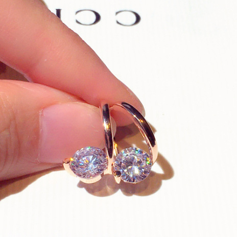 Naušnice | Korejski stil, Legura, Dijamantna obrada, Geometrijski dizajn, Marka Kapyya