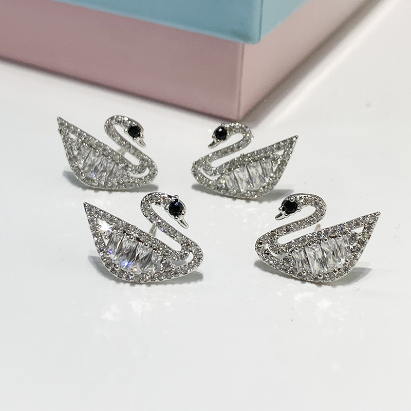 Ženske naušnice s cirkonom, geometrijski oblik, elektroplakiranje, lagani luksuz