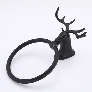 Zidni obruč za ručnike od aluminijske legure, završna obrada sprej farbom, nosivost 5 kg, stil lagani luksuz