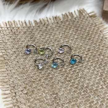 Naušnice u oblika U od titan čelika s dijamantnom obradom za žene