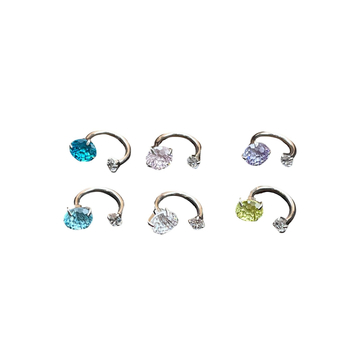 Naušnice u oblika U od titan čelika s dijamantnom obradom za žene